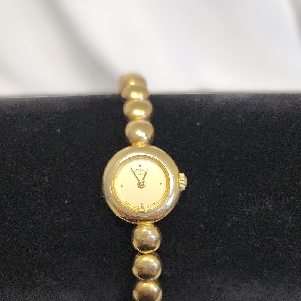 Seiko Women's Gold-Tone Beaded Watch